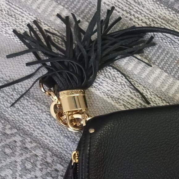 CALVIN KLEIN BLACK BAG WITH TASSLES - Picture 3 of 3